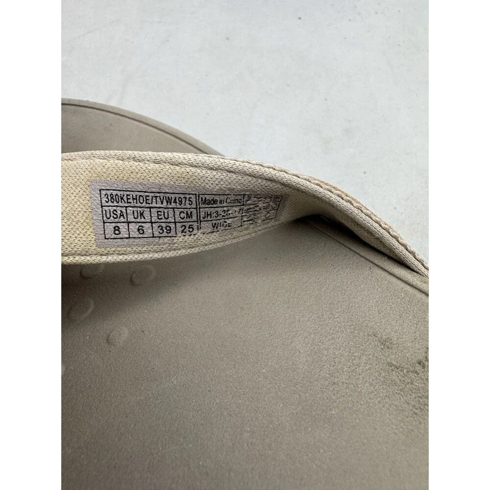 Vionic Pacific Kehoe Leather Sandals Gold Stud Thong Wedge Flip Flops Size 8 - Picture 5 of 5